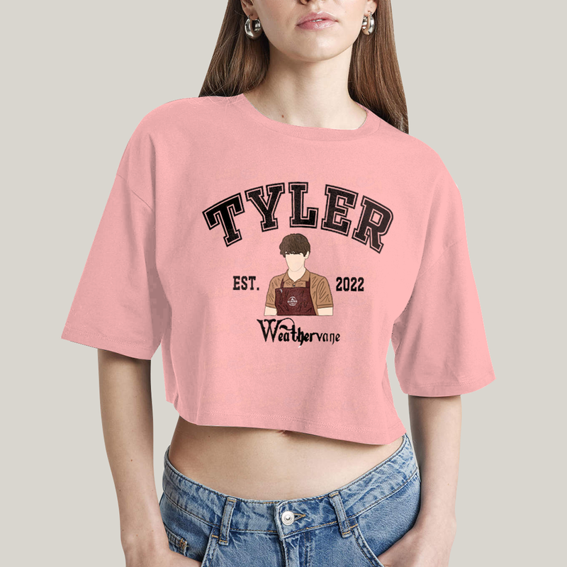 Cropped Oversized Algodão Unissex T shirt Wandinha Tyler Est 2022