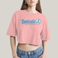 Cropped Oversized Algodão Unissex T shirt The Fantastic Four First Steps