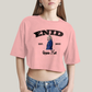 Cropped Oversized Algodão Unissex T shirt Wandinha Enid Est 2022