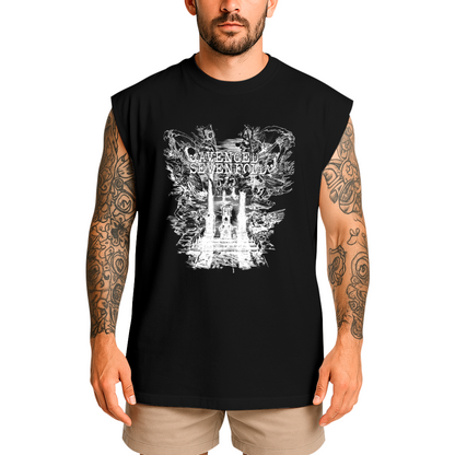 Regata Oversized Avenged Seven Fold Caveira Trono