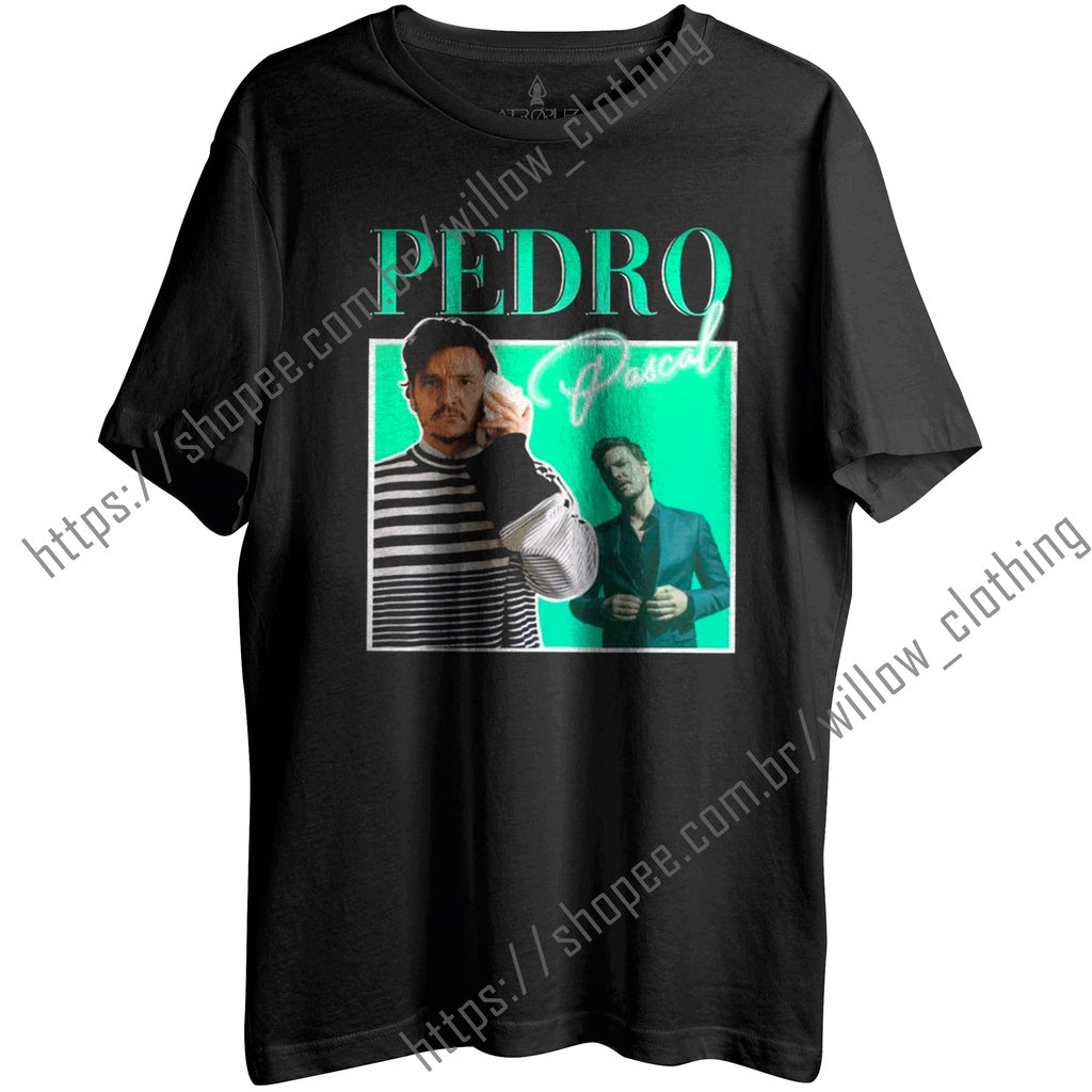 Camiseta Algodão Unissex Tshirt Graphic Tee Pedro Pascal