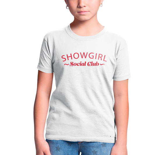 Camiseta Infantil Algodão Taylor Swift Showgirl Social Club