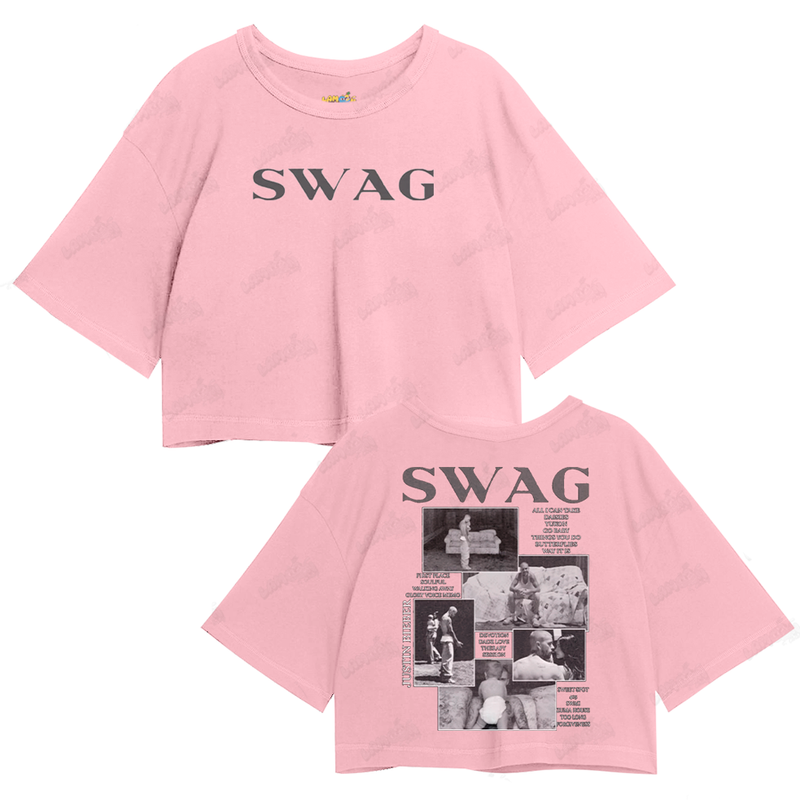 Cropped Oversized Algodão Justin Bieber Swag Album FC