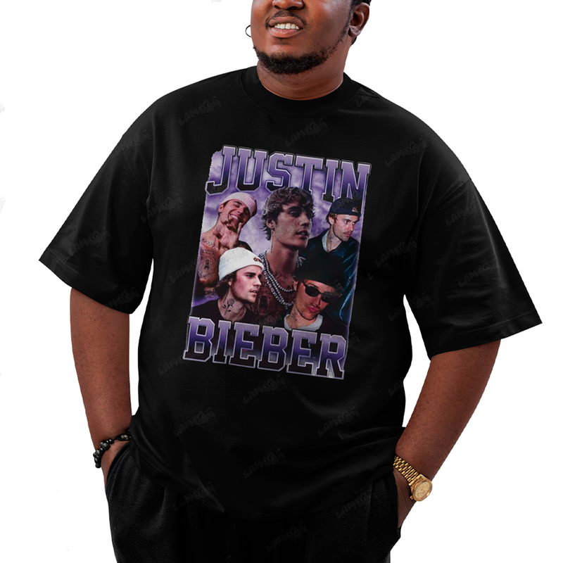 Camiseta Plus Size Algodão Justin Bieber 2025
