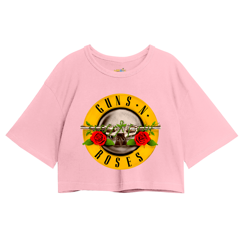 Cropped Oversized Roses Banda Logo Vintage