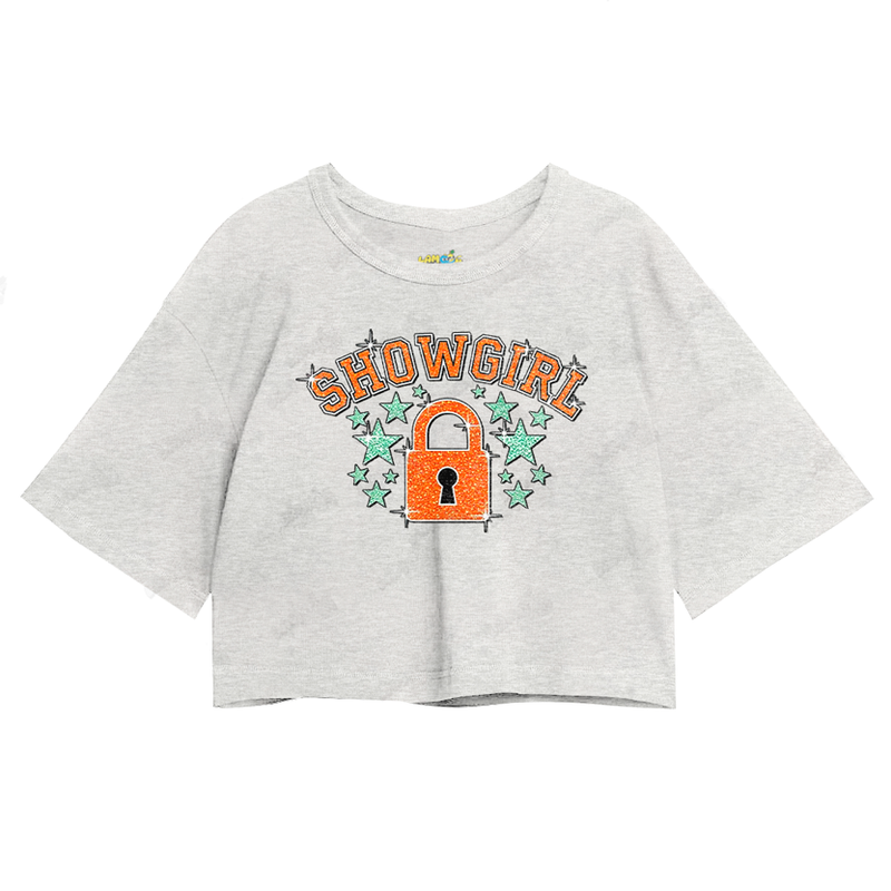 Cropped Oversized Algodão Taylor Swift Showgirl Cadeado