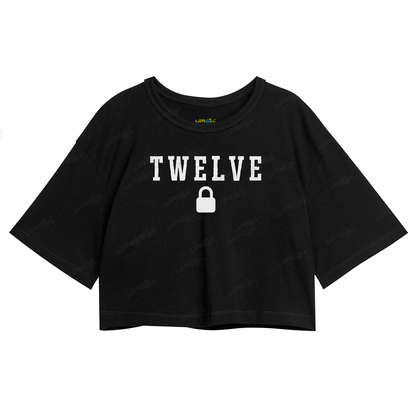 Cropped Oversized Algodão Taylor Swift Twelve Cadeado