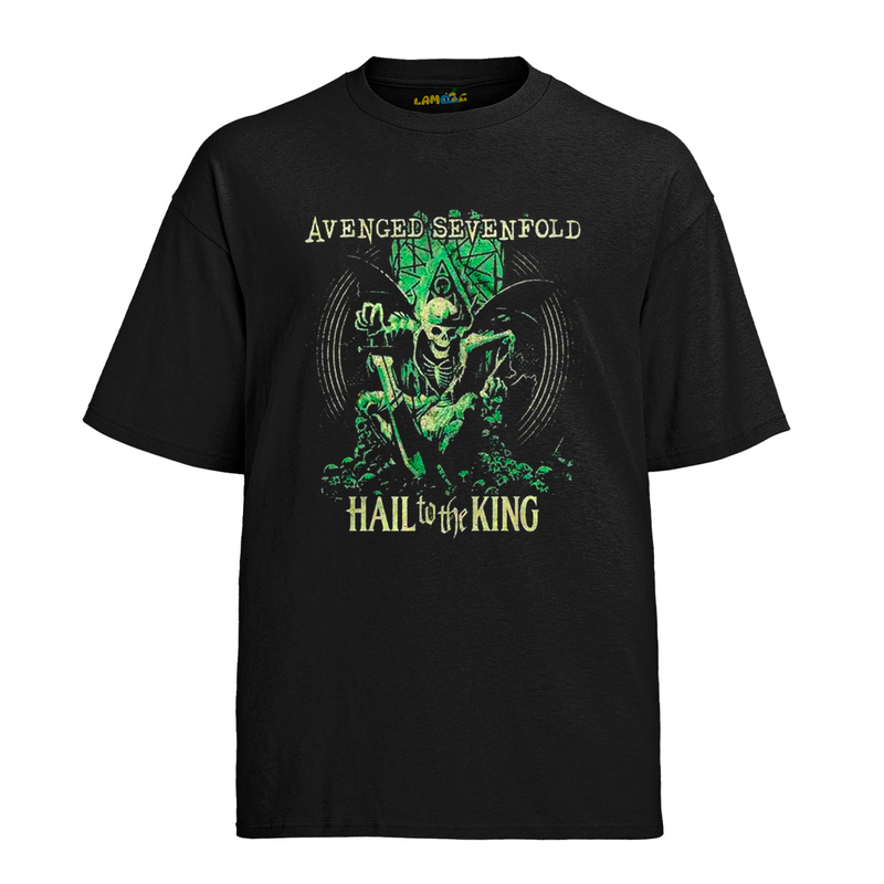 Camiseta Algodão Avenged Seven Fold Caveira Hail  the King