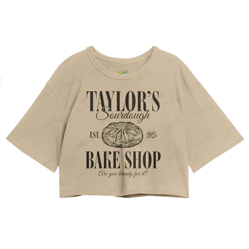 Cropped Oversized Algodão Taylor Swift Bake Shop