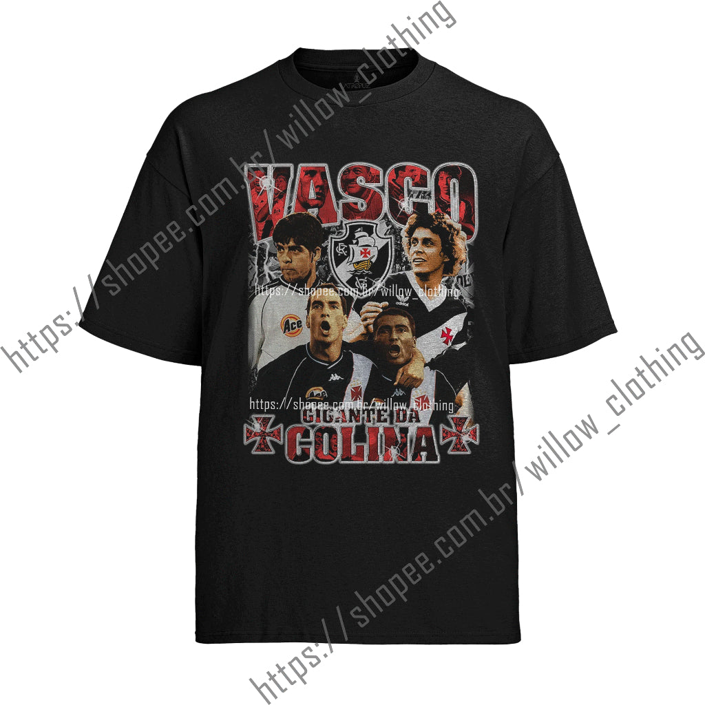 Camiseta Algodão Unissex T Shirt time de Futebol Gigante da colina Romario Edmundo Gama