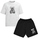 Kit Camiseta e Bermuda Tactel Urso X