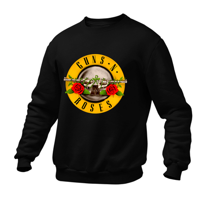 Moletom Gola Redonda Roses Banda Logo Vintage