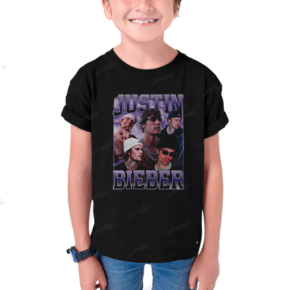 Camiseta Infantil Algodão Justin Bieber 2025
