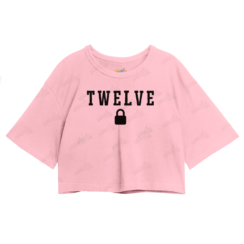Cropped Oversized Algodão Taylor Swift Twelve Cadeado