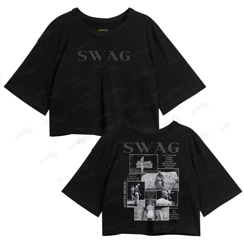 Cropped Oversized Algodão Justin Bieber Swag Album FC
