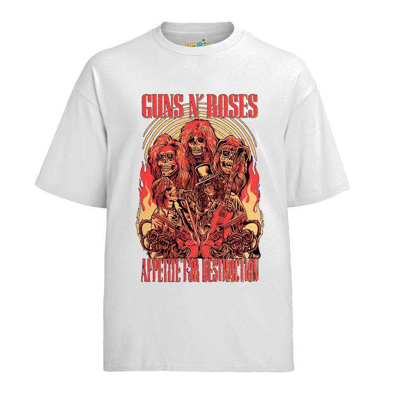 Camiseta Roses Banda Appetite For Destruction integrantes