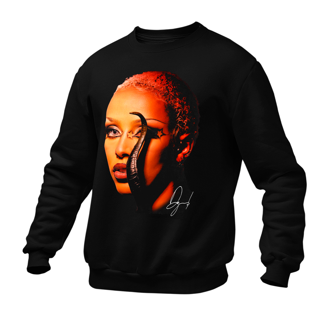 Moletom Gola Redonda Doja Cat Rosto Star