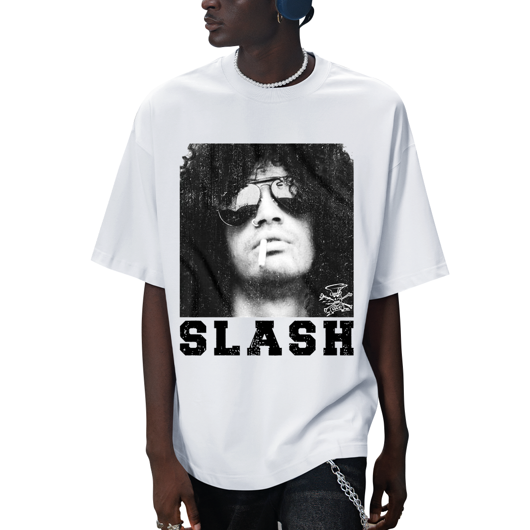 Camiseta Algodão Roses Banda Slash Vintage Cigarrete