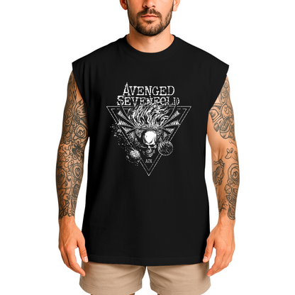 Regata Oversized Avenged Seven Fold Caveira Planetas