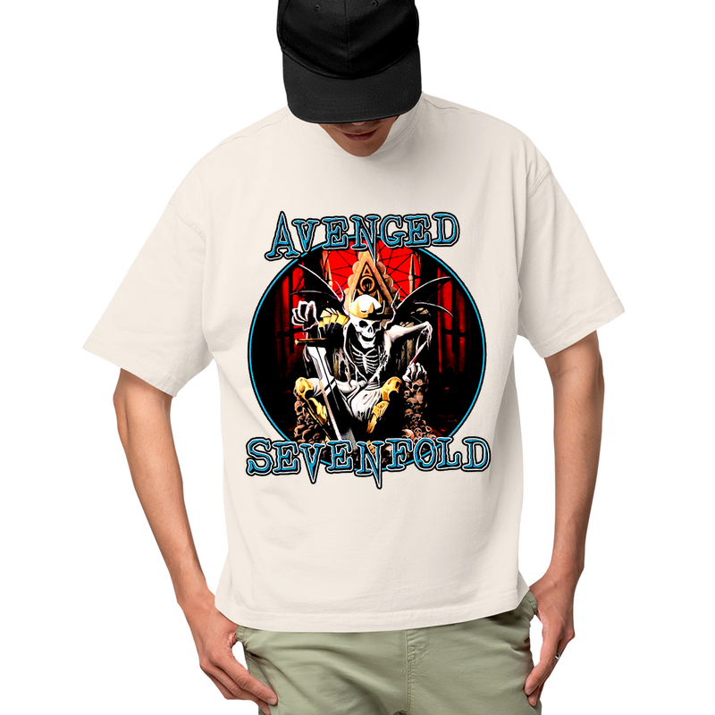 Camiseta Algodão Avenged Seven Fold Caveira King