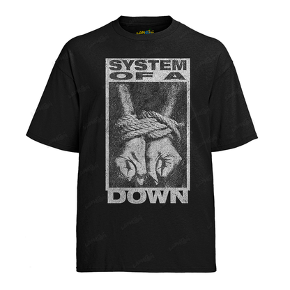 Camiseta Algodão System of Down Mãos Amarradas