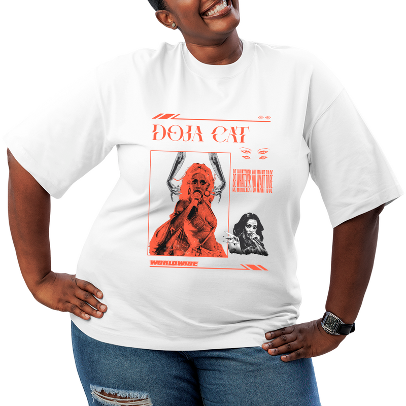 Camiseta Plus Size Doja Cat Be Whatever You Want To Be