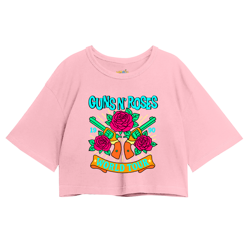 Cropped Oversized Roses Banda World Tour 1990