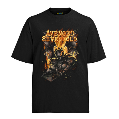 Camiseta Algodão Avenged Seven Fold Caveira Espada