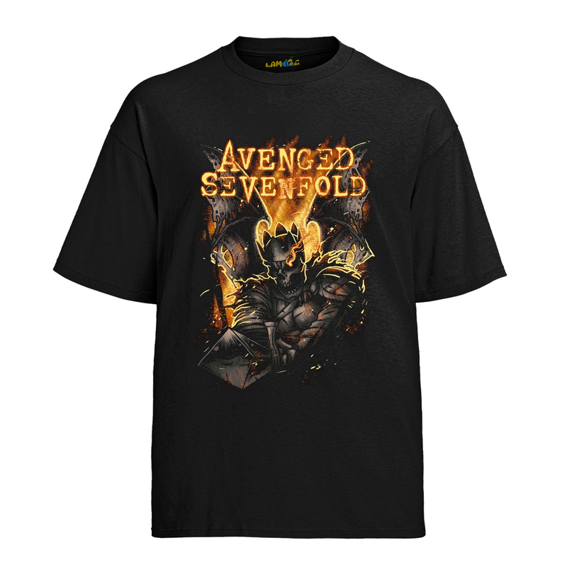 Camiseta Algodão Avenged Seven Fold Caveira Espada