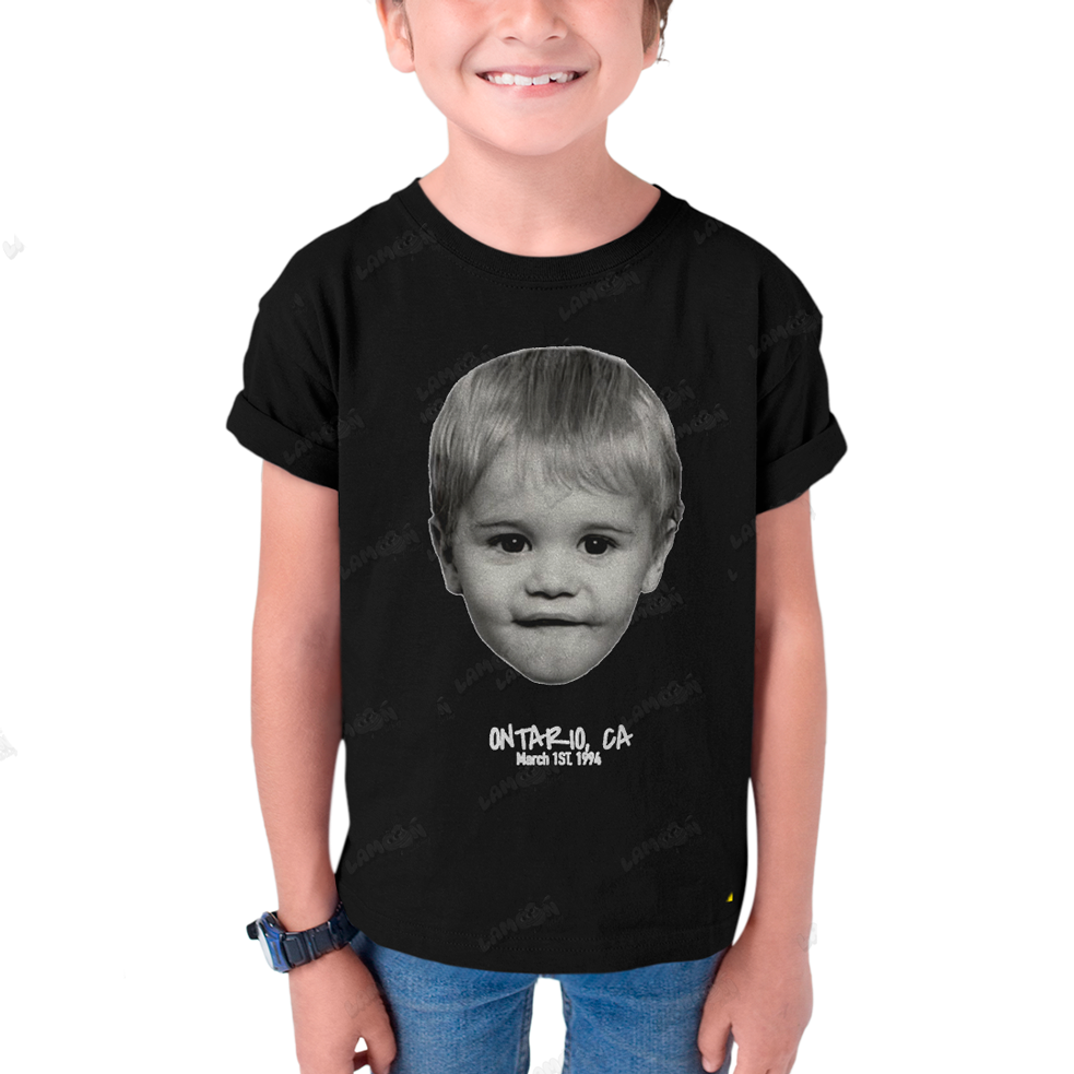 Camiseta Infantil Algodão Justin Bieber Ontario
