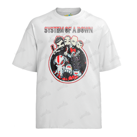 Camiseta Algodão System of Down Cartoon
