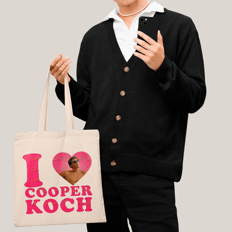 Sacola Ecobag Bolsa 38X40 Algodão- I Love Cooper Koch-