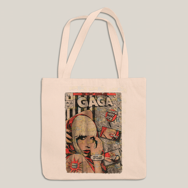 Sacola Ecobag Bolsa 38X40 Algodão- Lady Gaga Capa de HQ