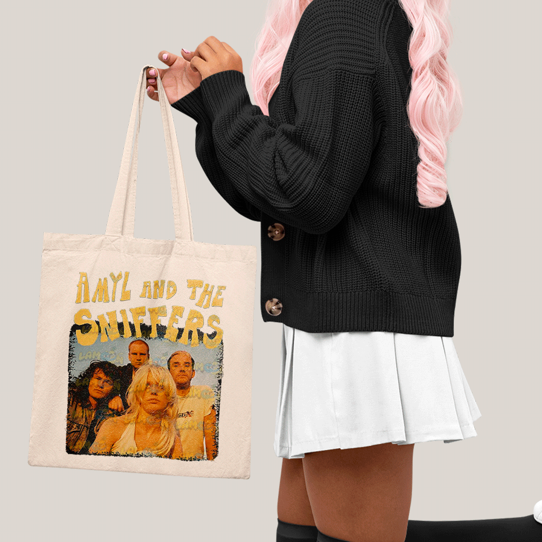 Sacola Ecobag Bolsa 38X40 Algodão-Amyl And The Sniffers Amarela