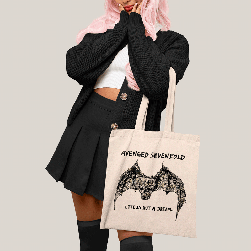 Sacola Ecobag Bolsa 38X40 Algodão- Avenged Sevenfold Life Is But a Dream
