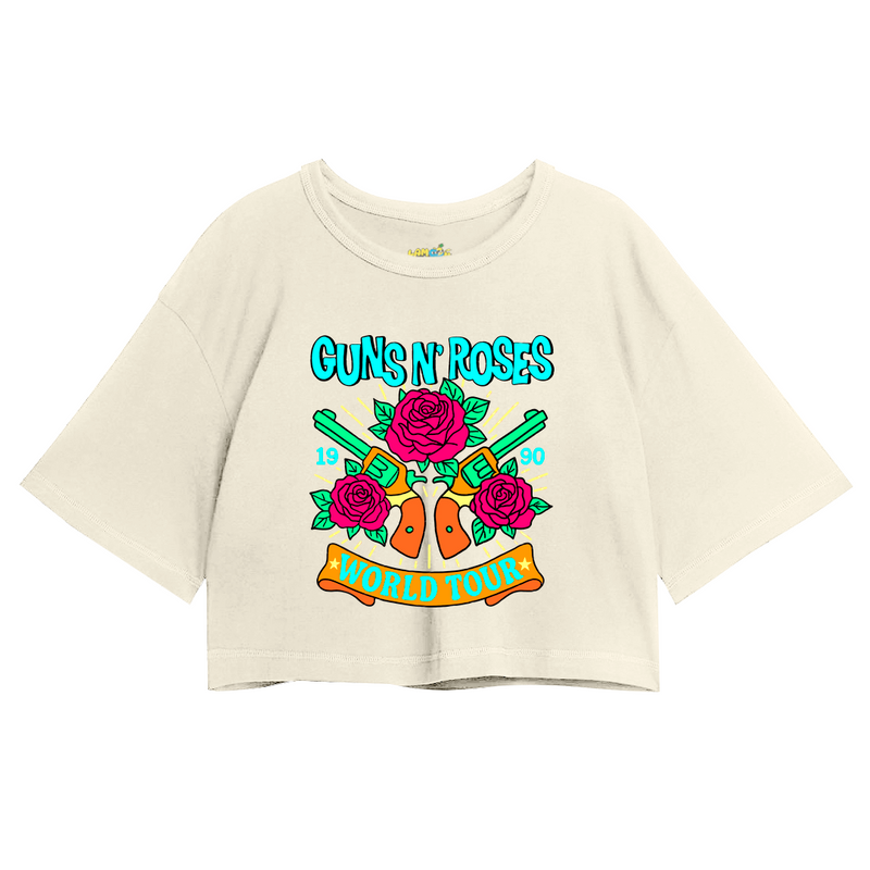 Cropped Oversized Roses Banda World Tour 1990