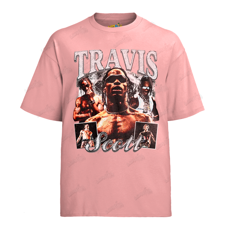 Camiseta Algodão Travis Scott Prateado