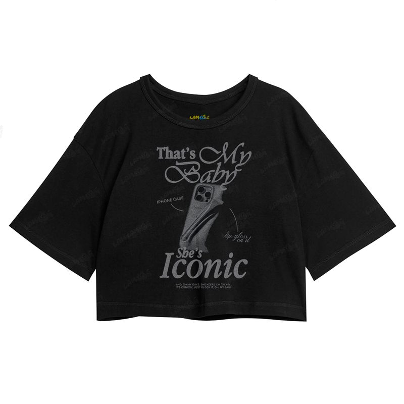 Cropped Oversized Algodão Justin Bieber My Baby Iconic