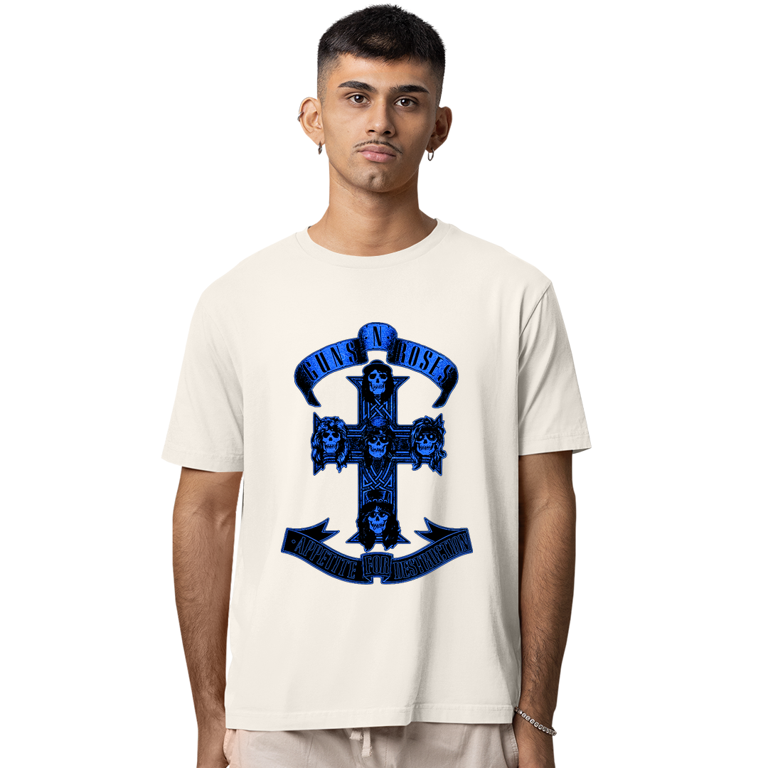 Camiseta Algodão Roses Banda Appetite For Destruction