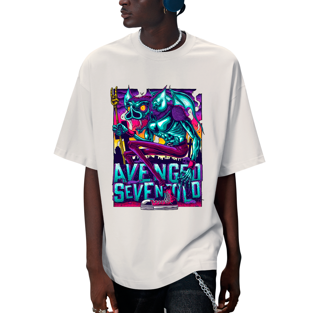 Camiseta Algodão Avenged Seven Fold Morcego