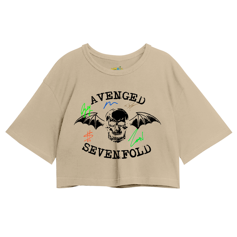 Cropped Oversized Avenged Seven Fold Assinaturas