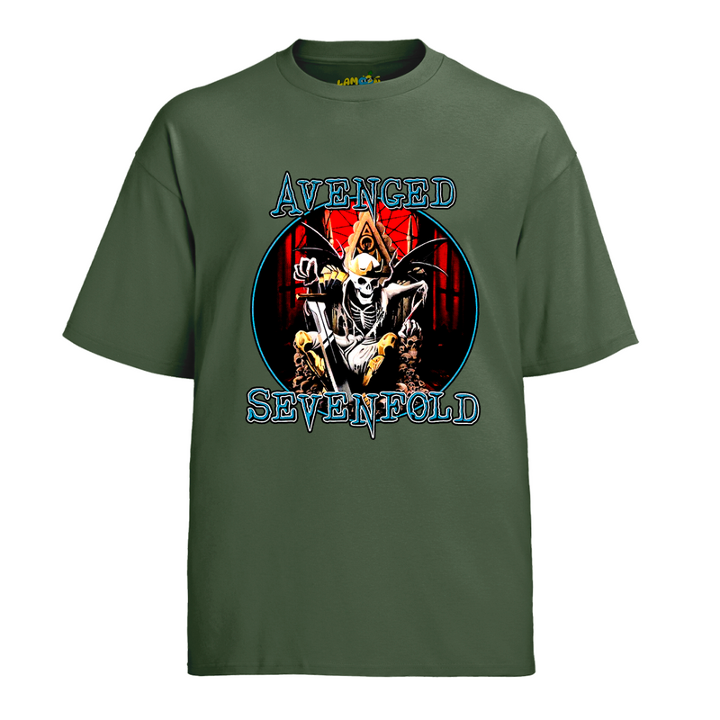 Camiseta Algodão Avenged Seven Fold Caveira King