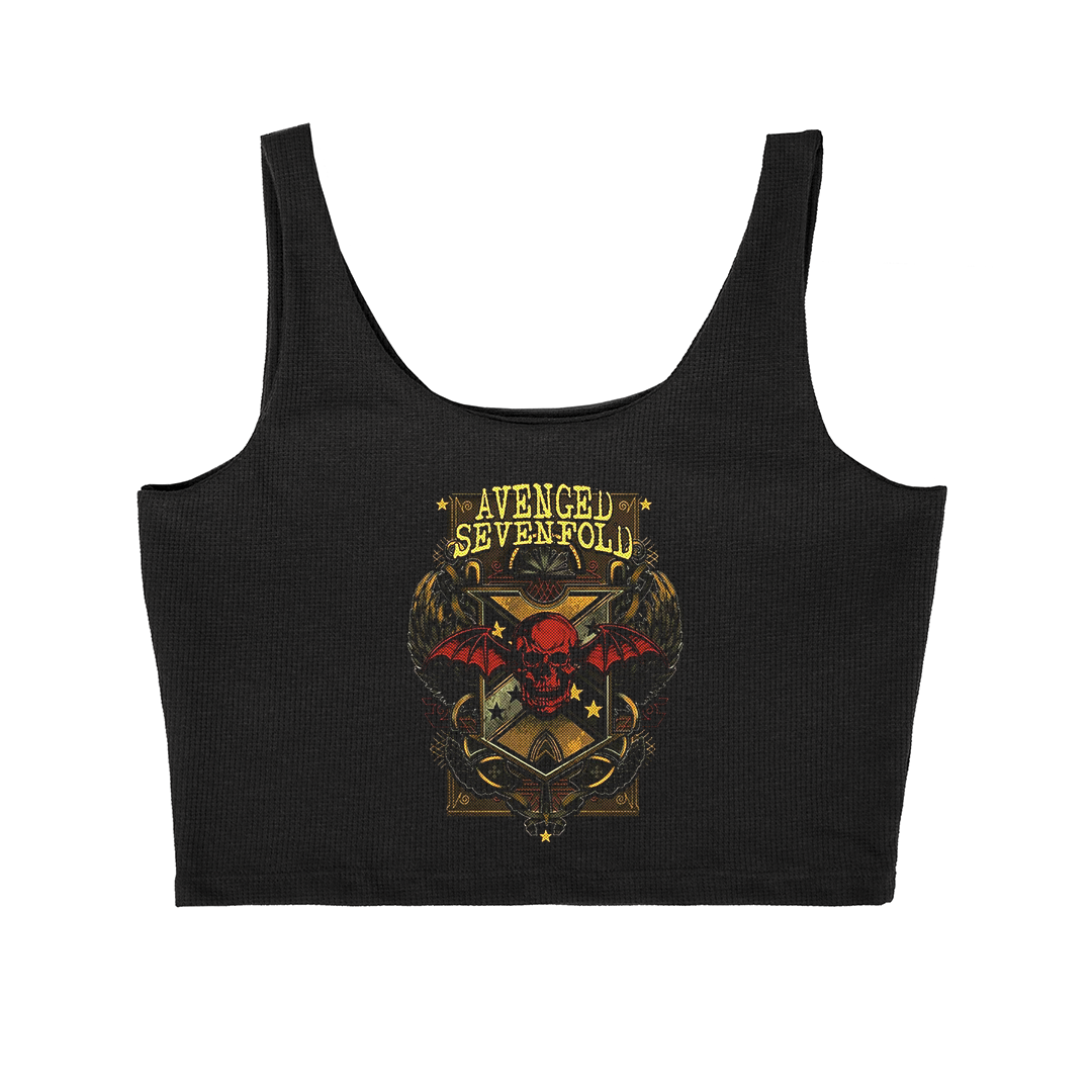 Cropped Cavado Avenged Seven Fold Caveira Angel