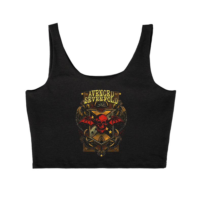 Cropped Cavado Avenged Seven Fold Caveira Angel