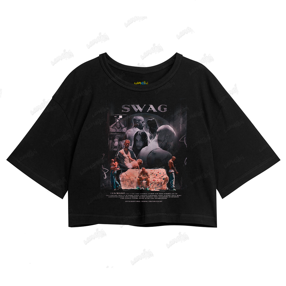 Cropped Oversized Algodão Justin Bieber Swag Capa