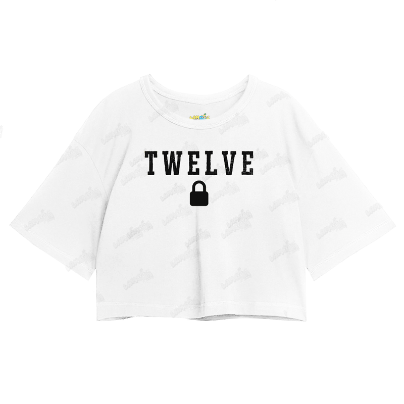 Cropped Oversized Algodão Taylor Swift Twelve Cadeado