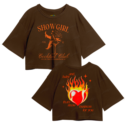 Cropped Oversized Algodão Taylor Swift Showgirl Fire FC
