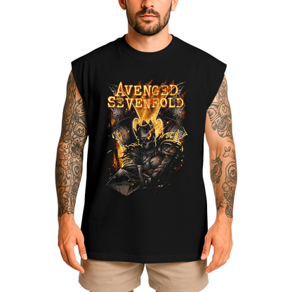 Regata Oversized Avenged Seven Fold Caveira Espada