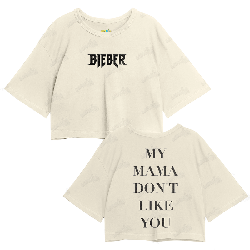 Cropped Oversized Algodão Justin Bieber My Mama Don´t Like You FC