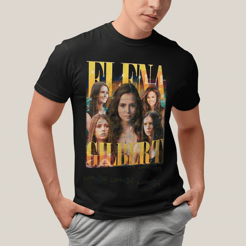 Camiseta Algodão Unissex T shirt- Elena Gilbert Diario de Um Vampiro Amarelo